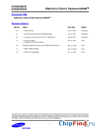 Datasheet K7N801845B-QC16 manufacturer Samsung
